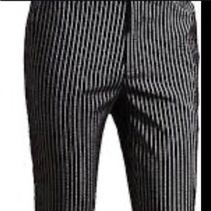 Alfred Dunner Black Pinstripe Pants